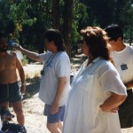 1995: Babs & Lyndon watching Jay cooling Ken with the amazing little fan