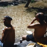 1995: Josiah & Mark taking a break