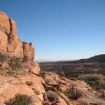 View down the canyon - my campsite at end of far ridge