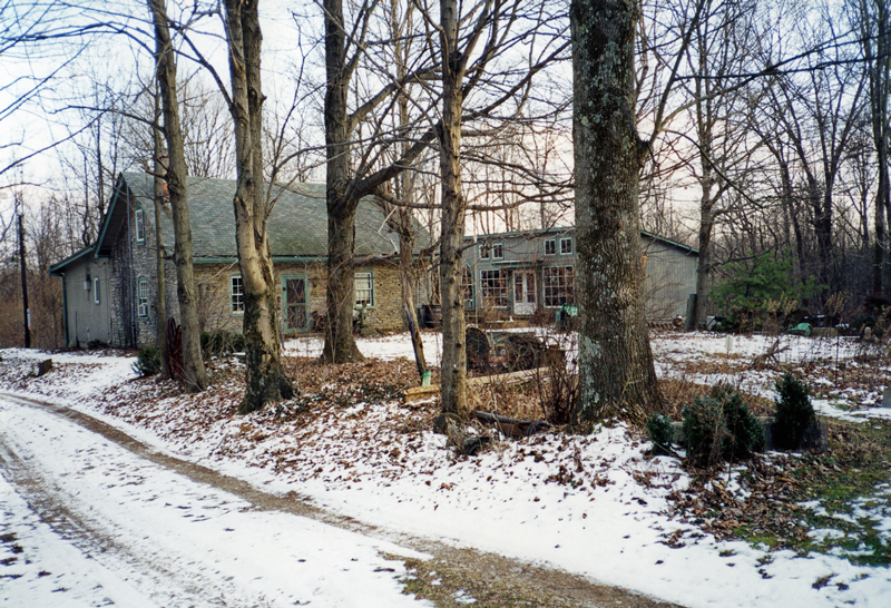 Cabin and studio, winter 2002